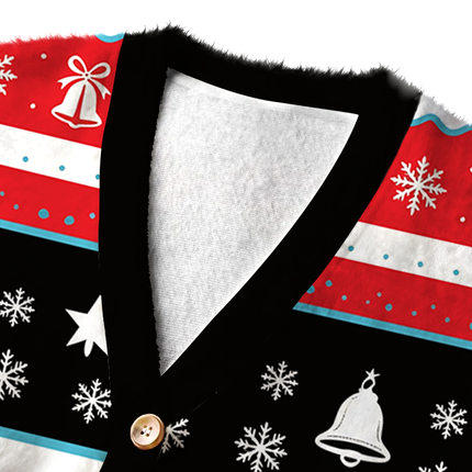Uglysweatershops Stink, Stank, Stunk Fuzzy Ugly Cardigan Sweatshirt