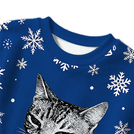 Uglysweatershops Cheers With The Cat Christmas Ugly Sweater