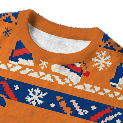 Uglysweatershops Bills Funny Meme Fuzzy Christmas Ugly Sweatshirt