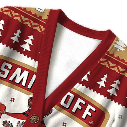 Uglysweatershops Red Wine Ugly Cardigan Sweater