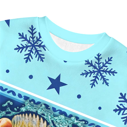Uglysweatershops Vintage Freshwater Fish Christmas Ugly Sweatshirt