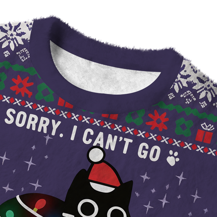 Uglysweatershops Everything Is Fine Funny Fuzzy Christmas Ugly Sweatshirt