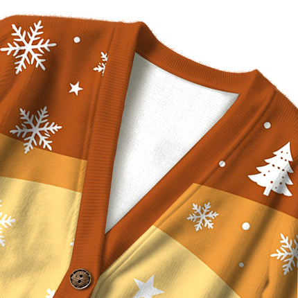 Uglysweatershops I Would Dropkick a Child Yellow Ugly Cardigan Sweater