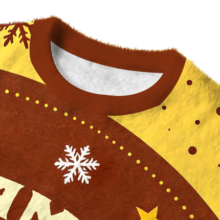 Uglysweatershops Cigarettes Vintage Fuzzy Christmas Ugly Sweatshirt