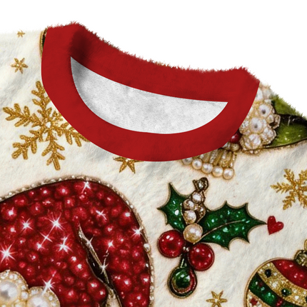 Uglysweatershops Christmas 2026 Fuzzy Christmas Ugly Sweatshirt