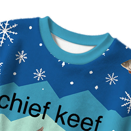 Uglysweatershops Chief Keef Fish Christmas Ugly Sweater