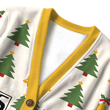 Uglysweatershops VHS 1976 Vintage Ugly Cardigan Sweater