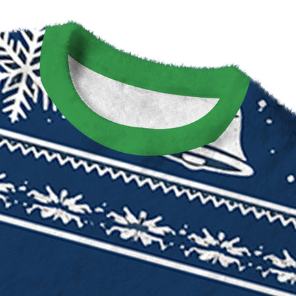 Uglysweatershops Dark Christmas Demon Fuzzy Christmas Ugly Sweatshirt