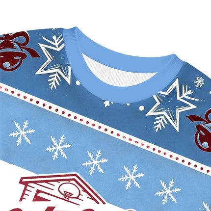 Uglysweatershops Blue Eagle Christmas Ugly Sweatshirt
