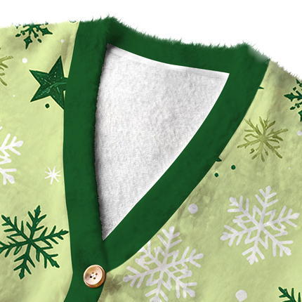 Uglysweatershops Vintage Golf Bear Brew Fuzzy Ugly Cardigan Sweatshirt