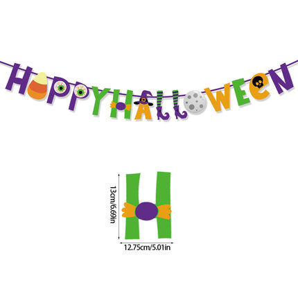 Uglysweatershops Halloween 5-Pack Pumpkin-shaped Triangular Banner Flag