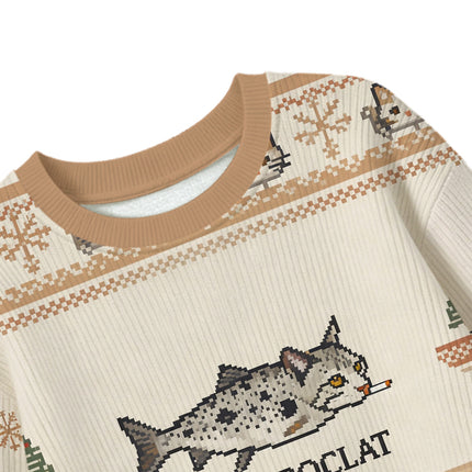Uglysweatershops Bomboclat Fish Cat Meme Kids Ugly Sweater
