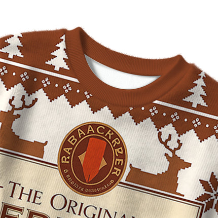 Uglysweatershops Brown Wine Christmas Ugly Sweater