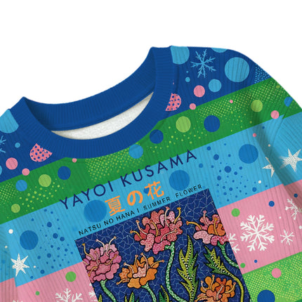 Uglysweatershops Summer Flowers Vintage Kids Ugly Sweater