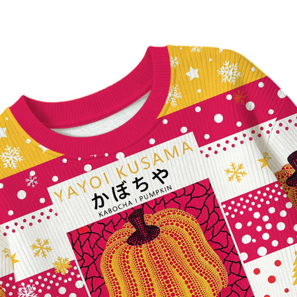 Uglysweatershops Art Golden Pumpkin Kids Ugly Sweater
