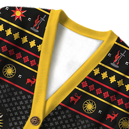 Uglysweatershops Praise the Sun Ugly Cardigan Sweater