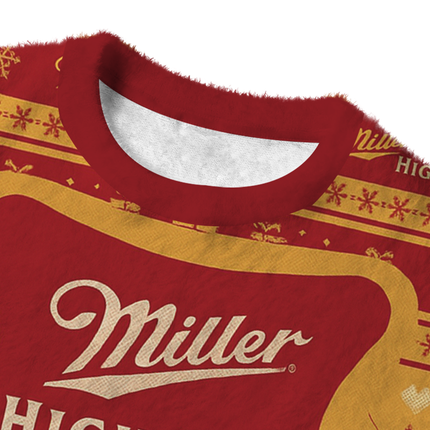 Uglysweatershops High Life Fuzzy Christmas Ugly Sweatshirt