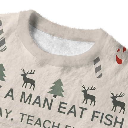 Uglysweatershops Funny To A Lifetime Fuzzy Christmas Ugly Sweatshirt