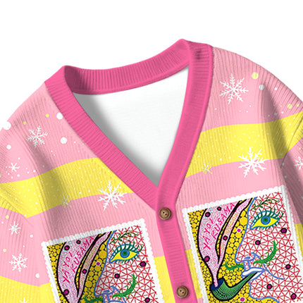 Uglysweatershops Fantasizing In The Smoke Kids Ugly Cardigan Sweater