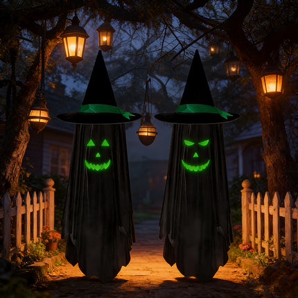 Uglysweatershops Ghostly Glow-in-the-Dark Wizard Hat