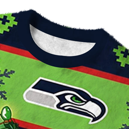 Uglysweatershops Show Your Team Spirit Fuzzy Christmas Ugly Sweatshirt