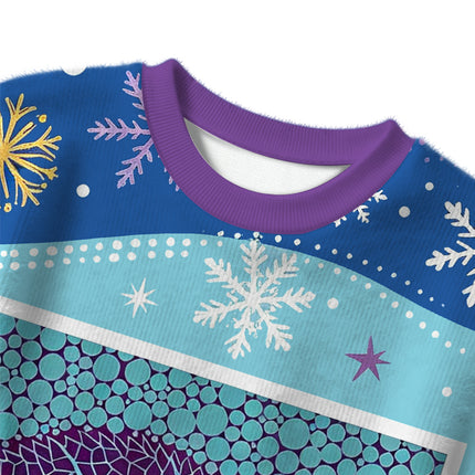 Uglysweatershops Purple Leafe Christmas Ugly Sweater
