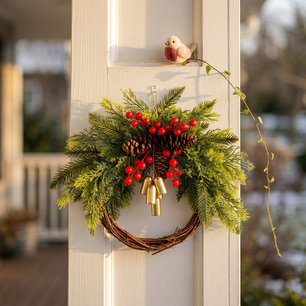 Uglysweatershops Christmas Bohemian Wind Chime Wreath