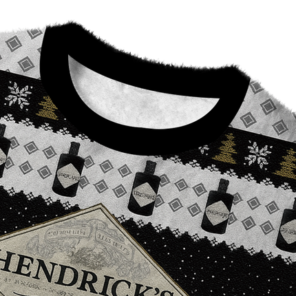 Uglysweatershops Black Beer Fuzzy Christmas Ugly Sweatshirt