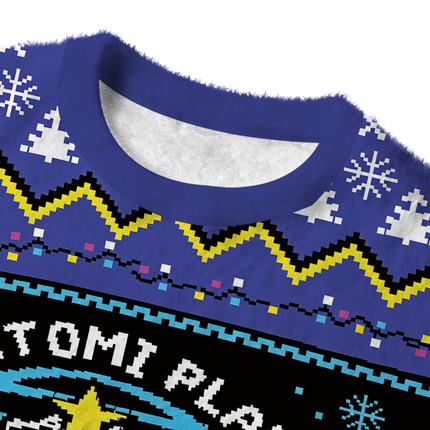 Uglysweatershops Plaza Party Fuzzy Christmas Ugly Sweatshirt