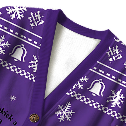 Uglysweatershops I Would Dropkick A Child Ugly Cardigan Sweater