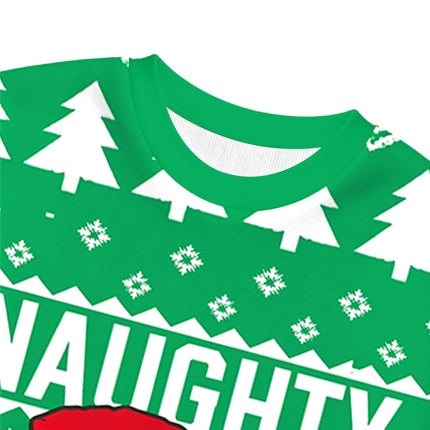 Uglysweatershops Naughty Holiday Christmas Ugly Sweatshirt