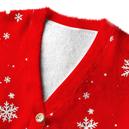 Uglysweatershops Retro Formula Racing Driver Fuzzy Ugly Cardigan Sweatshirt