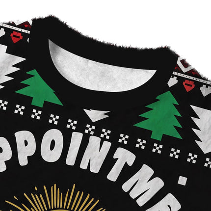 Uglysweatershops Funny Jesus Fuzzy Christmas Ugly Sweatshirt