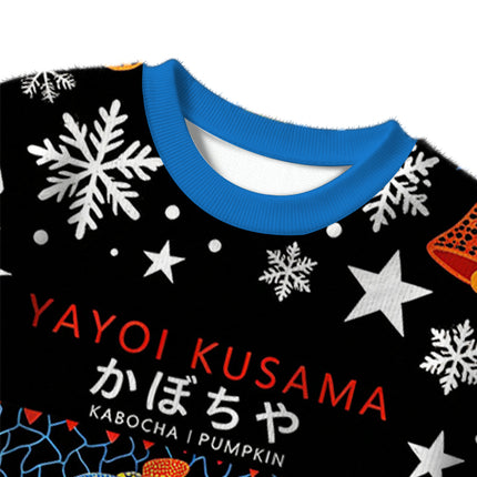 Uglysweatershops Blue Yellow Pumpkin Christmas Ugly Sweater