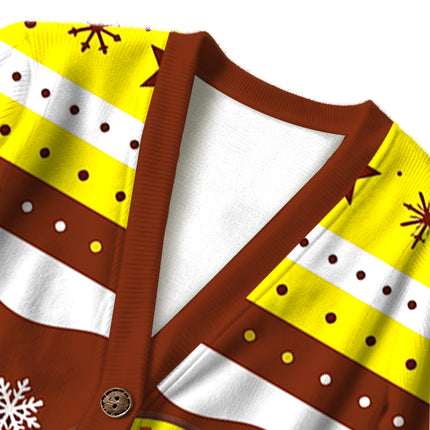 Uglysweatershops Cigarettes Racing Ugly Cardigan Sweater