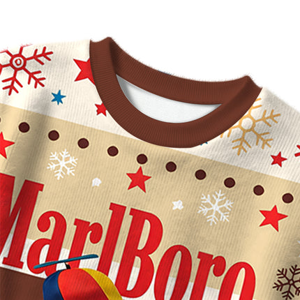 Uglysweatershops Pug Smoking Riding Horse Christmas Ugly Sweater