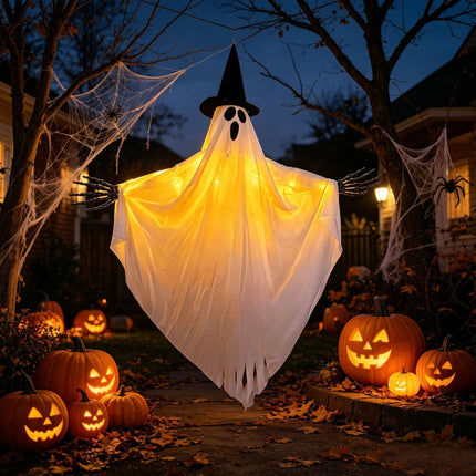 Uglysweatershops Glowing Wizard Ghost Outdoor Horror Decorations