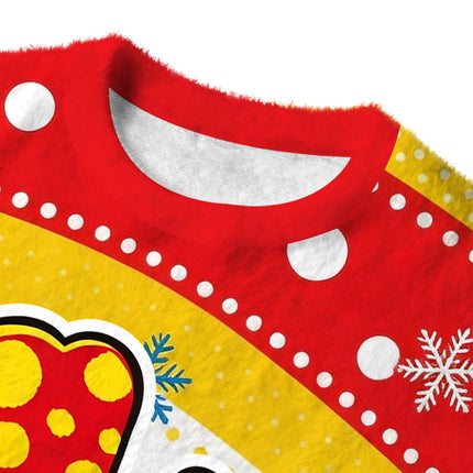 Uglysweatershops Sunflower Fuzzy Christmas Ugly Sweatshirt