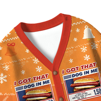 Uglysweatershops I Got That Dog In Me Kids Ugly Cardigan Sweater