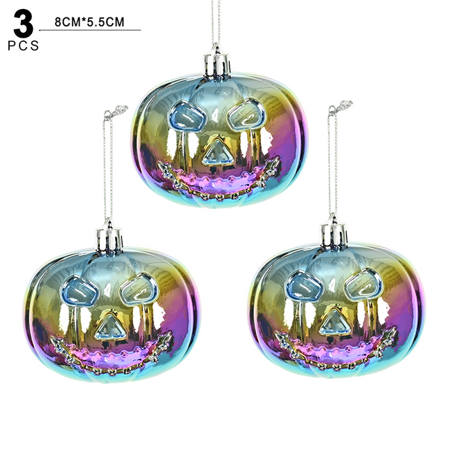 Uglysweatershops Halloween Retro Style Simulated 3-Piece Pumpkin Decorations