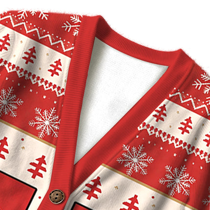 Uglysweatershops Red Cig Ugly Cardigan Sweater