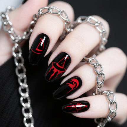 Uglysweatershops Halloween Cute Quirky Hot Girl Vibe Section Nine Press-on Nails