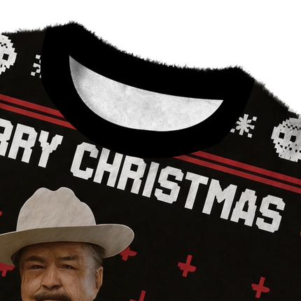 Uglysweatershops Happy To All You Fuzzy Christmas Ugly Sweatshirt