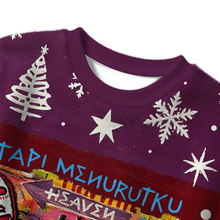 Uglysweatershops Primitive Chaos Abstract Face Christmas Ugly Sweater