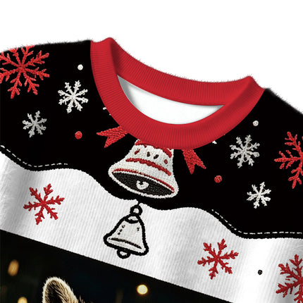 Uglysweatershops Racoon with a Ice Coffee Christmas Ugly Sweater