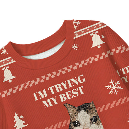 Uglysweatershops I'm Trying My Best Kids Ugly Sweater