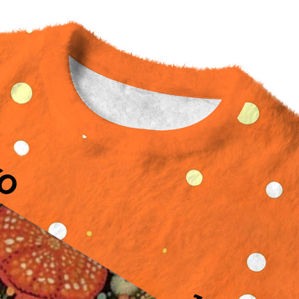 Uglysweatershops Dotted Bloom Fuzzy Christmas Ugly Sweatshirt