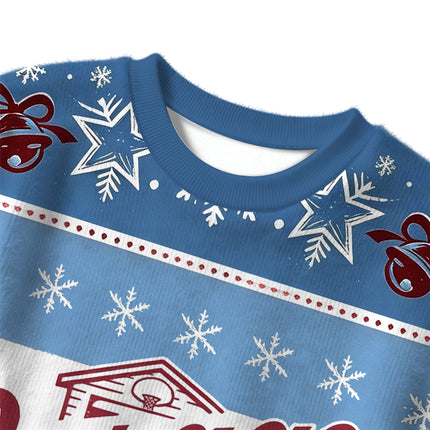 Uglysweatershops Blue Eagle Christmas Ugly Sweater