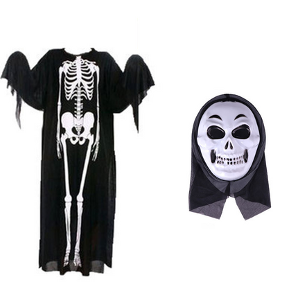 Uglysweatershops Halloween Adult Skeleton Ghost Costume