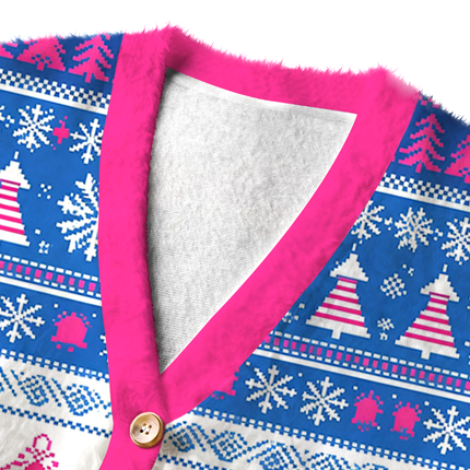 Uglysweatershops Club Cigarettes Fuzzy Ugly Cardigan Sweatshirt